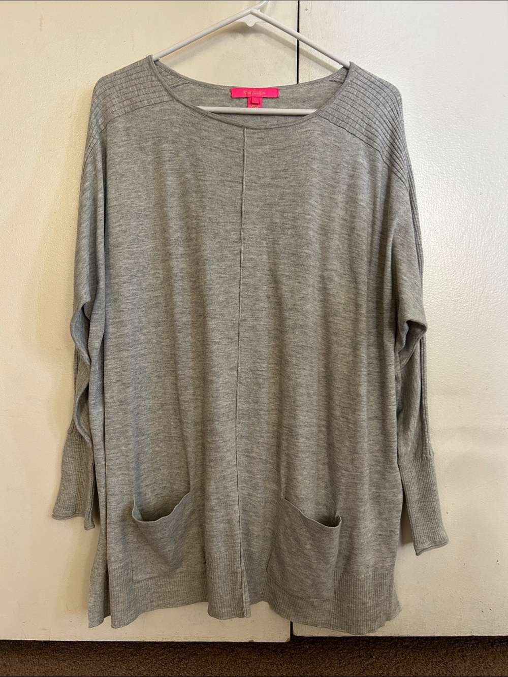 Lilly Pulitzer Joslyn Coolmax Heather Gray Tunic Sweater